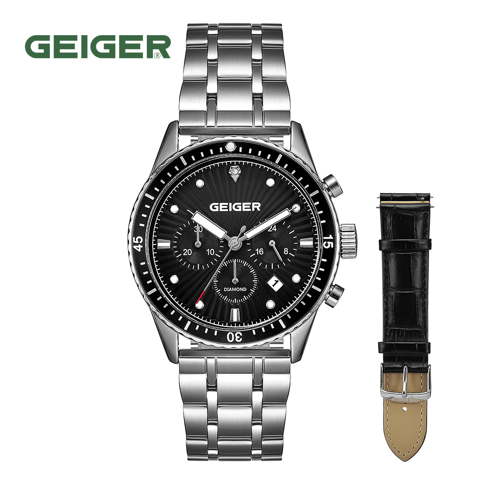 GEIGER(가이거) [GEIGER] 가이거 가이거(GEIGER) 남성 다이아몬드 멀티펑션 워치 GE8047 | 신세계V